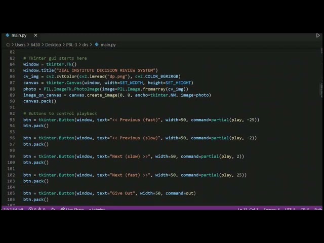 Decision Review System Using Python