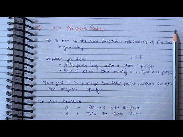 Lec 13 || Dynamic Programming ~ 0/1 Knapsack Problem | Analysis & Design of Algorithm | Book_&_talks