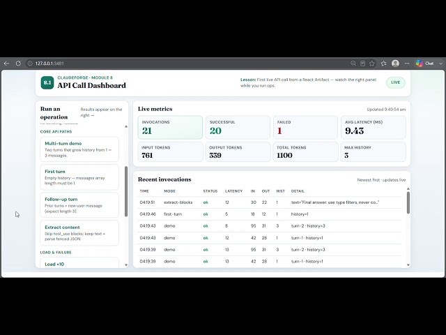Lesson 8.1 — First Live Claude API Call from a React Artifact (No SDK) #claude #ai #apicall