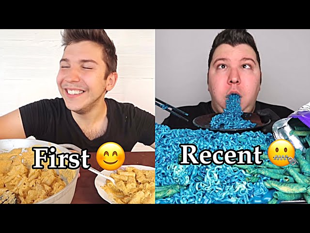Mukbangers First vs. Recent video