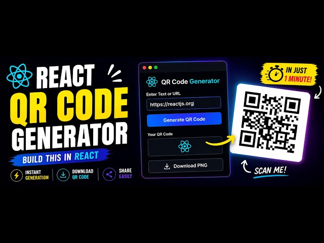 Build a QR Code Generator in React JS | React Project for Beginners 🚀