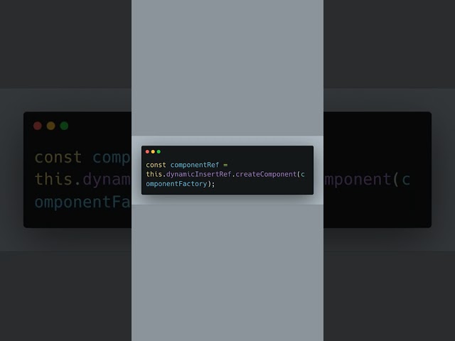 Angular Dynamic Components Magic #Angular