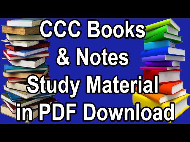 CCC Books & Notes Study Material in PDF Download