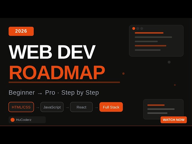 Web Developer Roadmap 2026 – Complete Beginner to Pro Guide