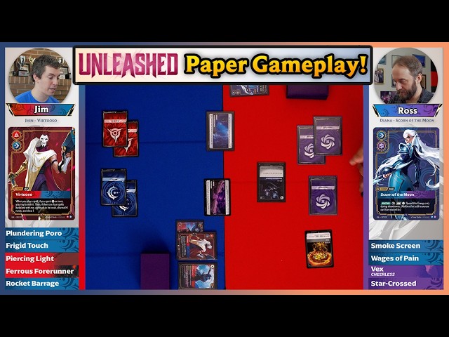💥 Battle Of The Spell Legends! 🔵 Jhin Vs. Diana 🟣 Paper Gameplay 🔴 Riftbound Unleashed 💥