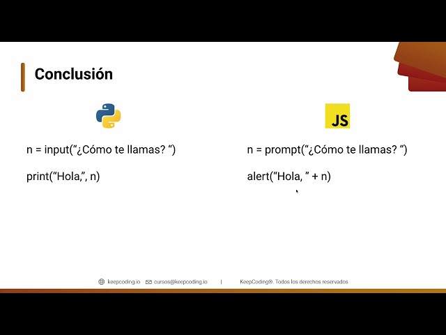 Curso de Programación | Comparación entre JavaScript y Python