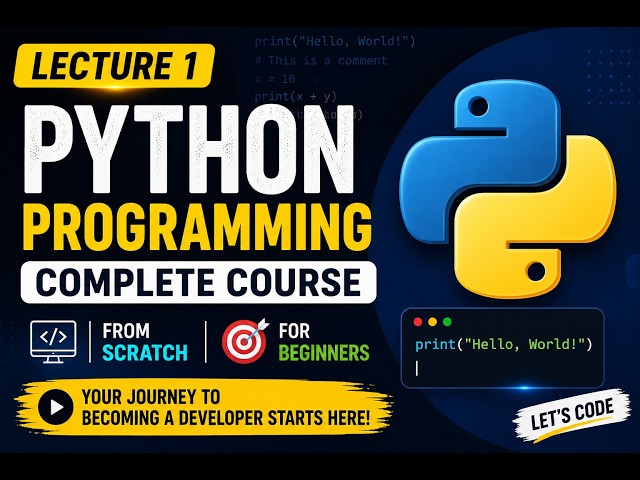 Python Programming Course for Beginner | Lecture 1