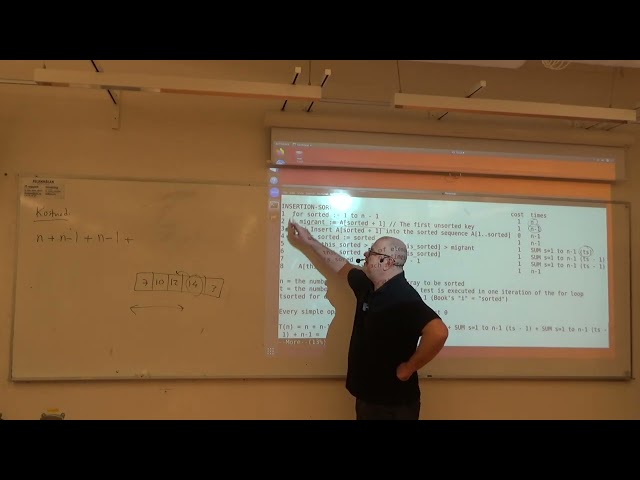 Körtidsanalys av Insertion Sort, logaritmer, binärsökning, rekursion. DSA 2026 föreläsning 5.