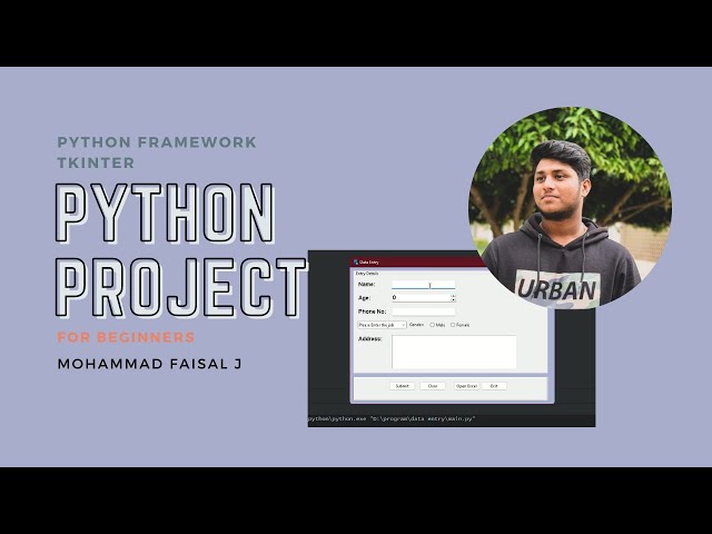 Data Entry Project -- Python-Tkinter & CSV ---Part-1: Creating the UI 🛠️📊