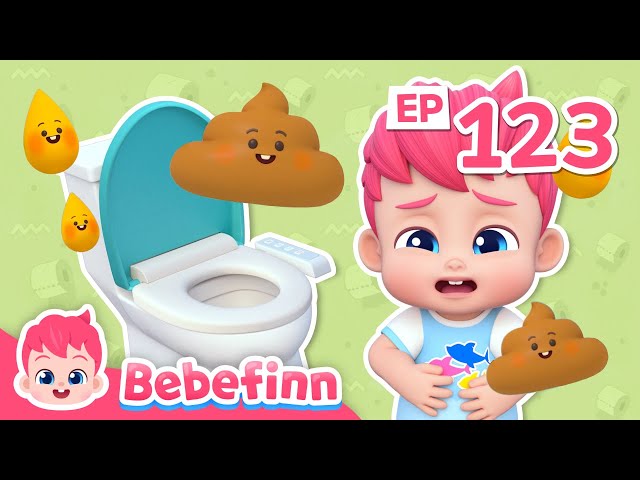 EP123 | 💩 Poo Poo Song | Bebefinn Healthy Habits | Nursery Rhymes for Kids