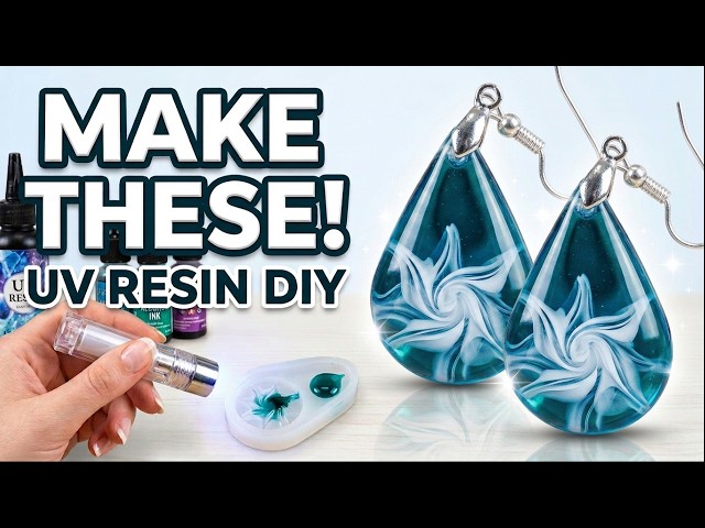 DIY Resin Earrings: Stunning Blue Flowers Tutorial