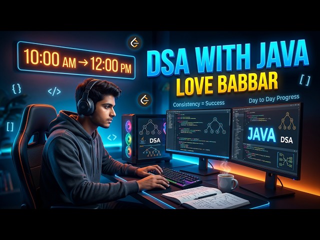 DSA With Java Study With Me 🚀 | 2 Hours of Pure Coding & Focus (10 AM - 12 PM)