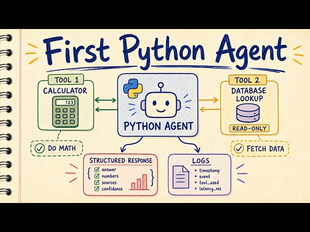 Build Your First AI Agent in Python | Tools, Schemas, Logging, Tests