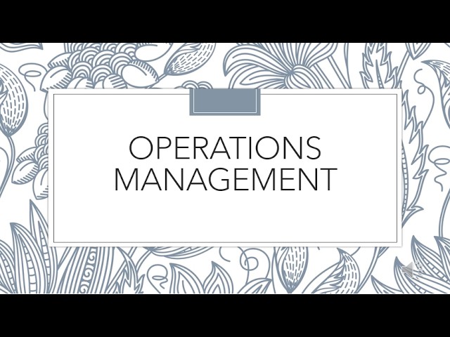 Operations Management [podcast]