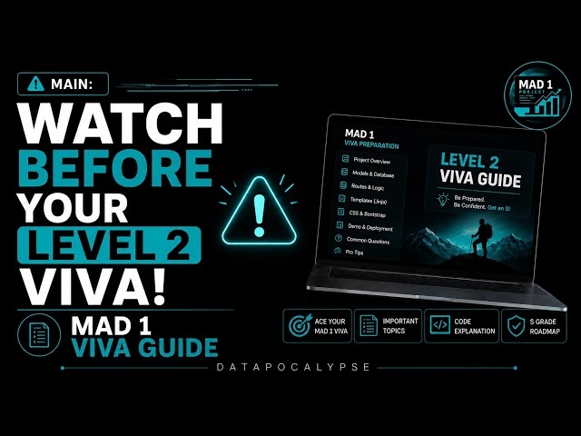 MAD 1 Level 2 Viva Guide | Important Questions, Code Explanation & Viva Tips #mad1 #viva #iitmbs