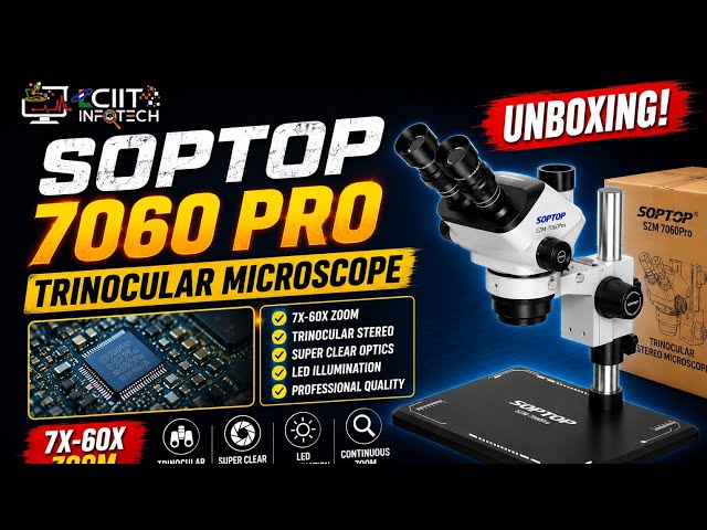 SOPTOP SZM 7060 PRO Unboxing & Testing ⚡ Professional PCB Microscope