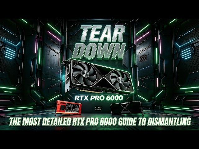 「BRO」4K RTX PRO 6000 Detailed Disassembly Process With BRO Custom GPU Water block. #RTX6000