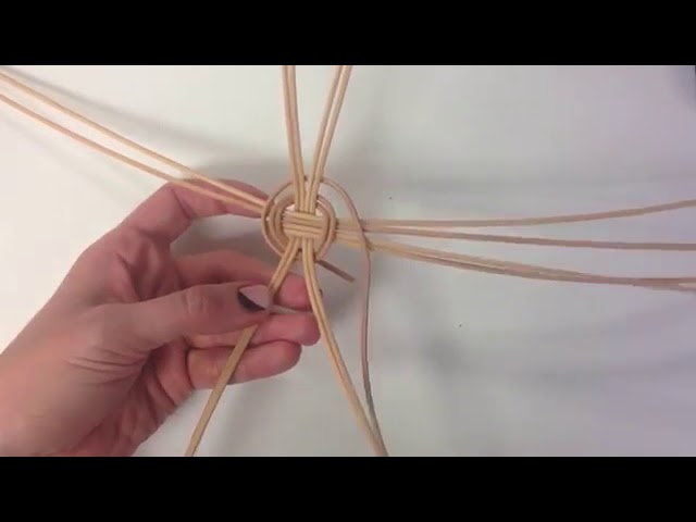 Introduction to weaving a round reed basket