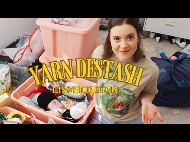 ✨Going through my ENTIRE yarn collection ✨ getting rid of yarn, and organizing the yarn🧶