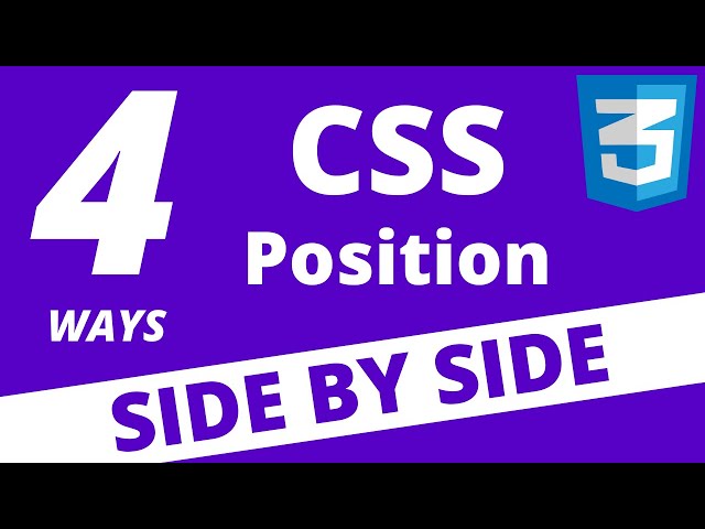 Position HTML Elements Side by Side with CSS - How to Align Elements Side by Side with CSS?