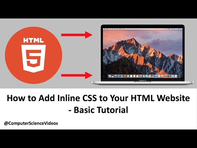 How to ADD Inline CSS to Your HTML Website - Basic Tutorial