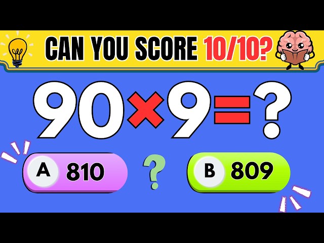 Can You Pass This Mental Math Challenge? | Math Quiz For Kids 🤓 | Smart kid learning