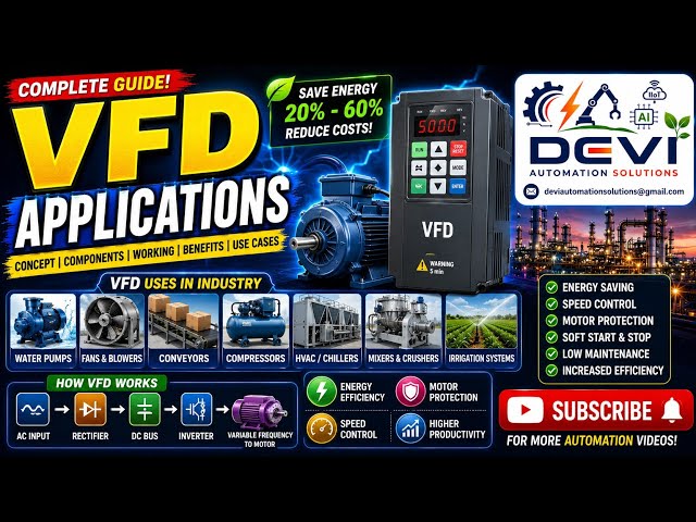 39E.VFD Applications Explained in Tamil | Industrial Uses of VFD | Complete Beginner Guide-English 