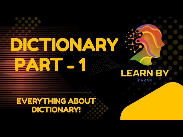 What is Dictionary in Python? | Complete Python Dictionary Part 1 @LearnByparam #python #coding
