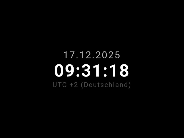 🔴 LIVE | Clock / Uhr - Germany Deutschland UTC + 2