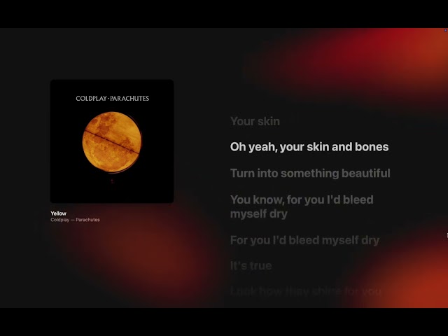 Coldplay - Yellow (Lyrics)