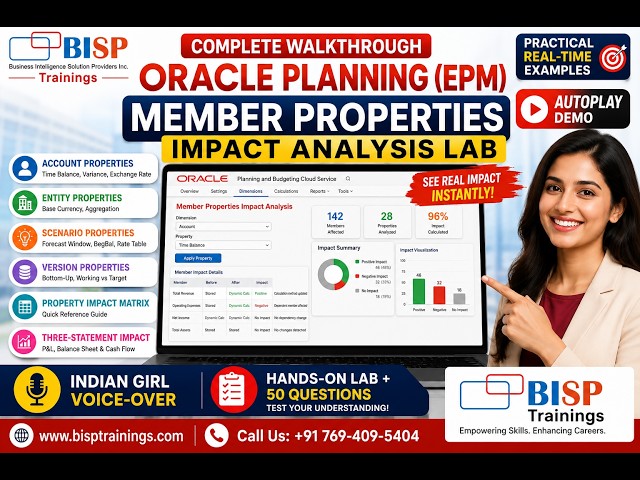 Oracle Planning Member Properties Explained | Hands-On Impact Lab | BISP Trainings