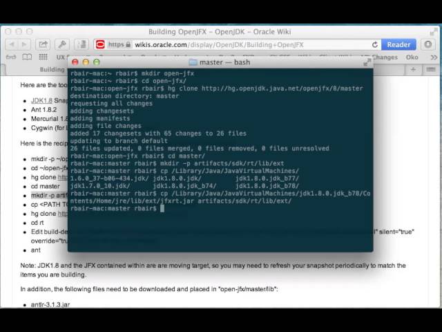 Building OpenJFX on Mac with JDK b78