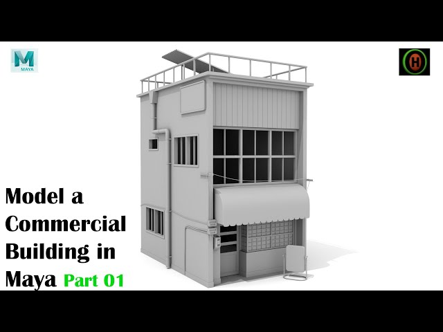 Autodesk Maya | Model a Building in Maya | Exterior design modeling | Part 1 of 3 | M # 11