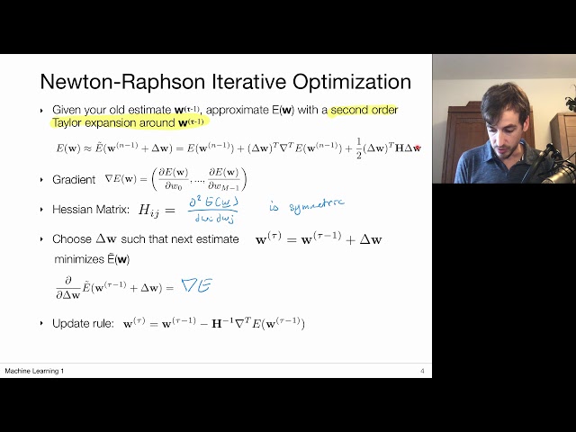 7.4 Logistic Regression: Newton Raphson (UvA - Machine Learning 1 - 2020)