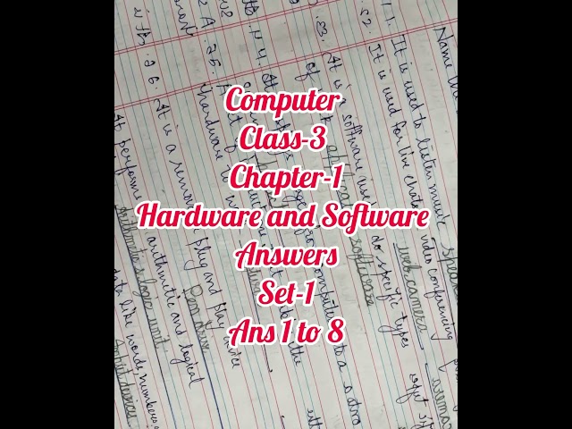 Computer Class-3 Chapter-1 Hardware and Software #class3 #computer