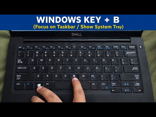 Windows Key + B Shortcut Key | How to Focus on Taskbar & System Tray in Windows