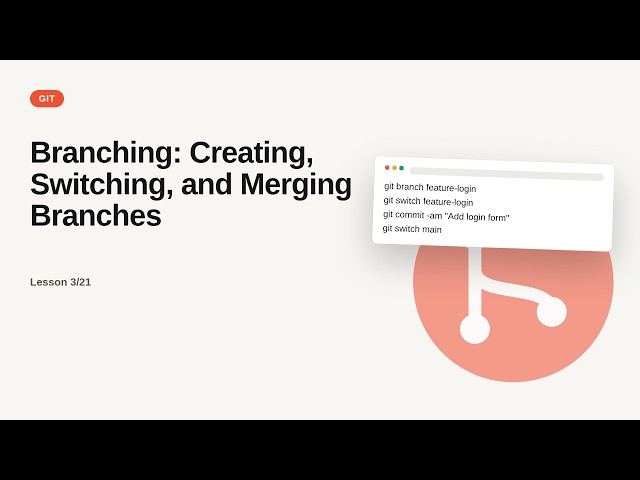 Git & GitHub for Web Developers Series: Branching: Creating, Switching, and Merging Branches