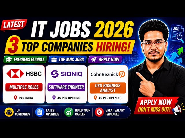 Latest IT Jobs 2024,2025 & 2026 | Apply Now 