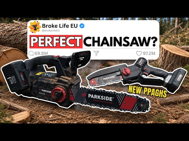 Parkside's NEW 20V Chainsaw Is AMAZING! 20V PPAGHS vs 40V PPAKS Performance Test