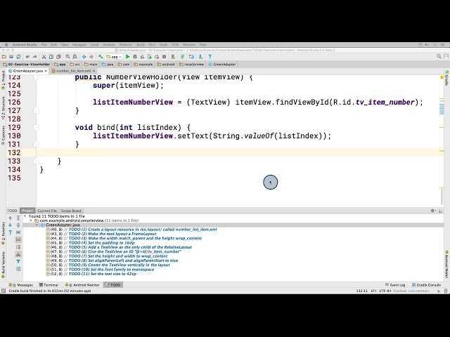 Android Tutorials by JavaCourseDrive - Quiz Add RecyclerView Item and ViewHolder