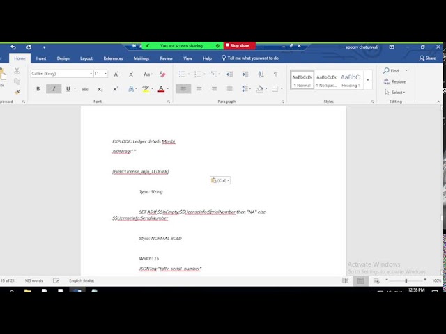 Documentation of Tally api project