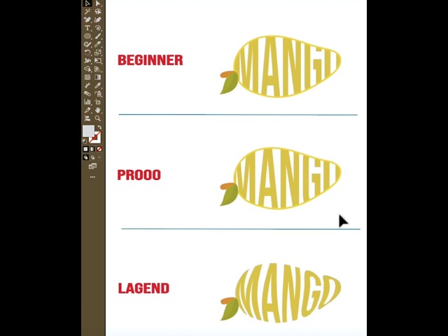Beginner to Pro to Legend in Adobe Illustrator | Mango Logo Design Transformation