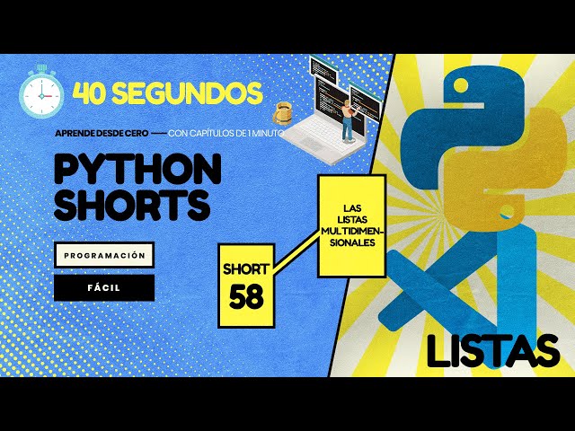 Las LISTAS MULTIDIMENSIONALES - Python en 1 minuto CP 58