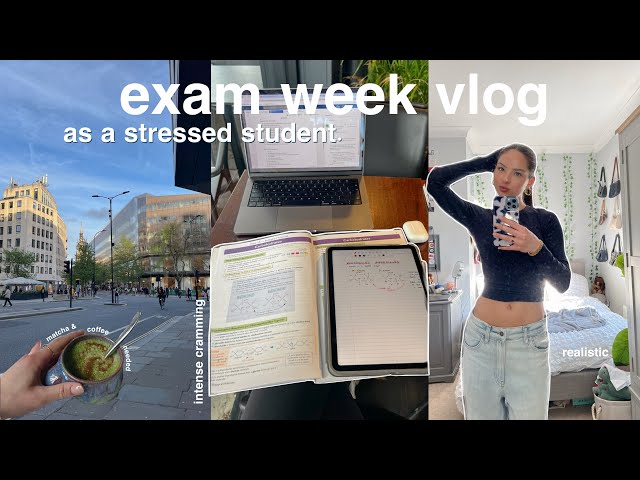 realistic exam week vlog as a stressed student🎧 cramming, productivity and coffee;)
