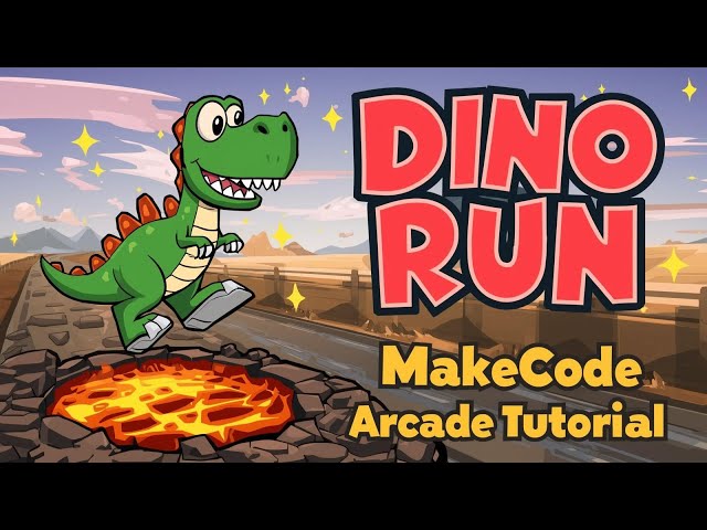 MakeCode Arcade Dino Run Tutorial 🦖 | Endless Runner Game