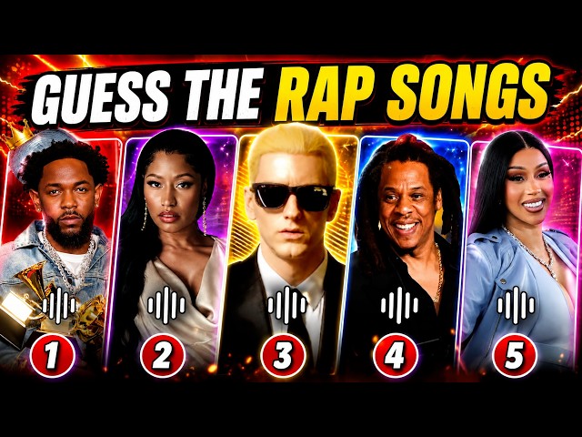 GUESS 50 RAP SONGS From Just the Intro! 🎵 | Eminem, Ye, Tyler & More🔥 | 99.9% Fail | Music Quiz