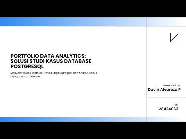 PostgreSQL Database Case Study Solution - Final Exam