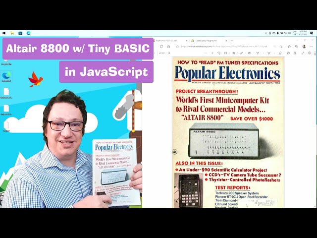 Altair 8800 w/ Tiny BASIC emulator in JavaScript