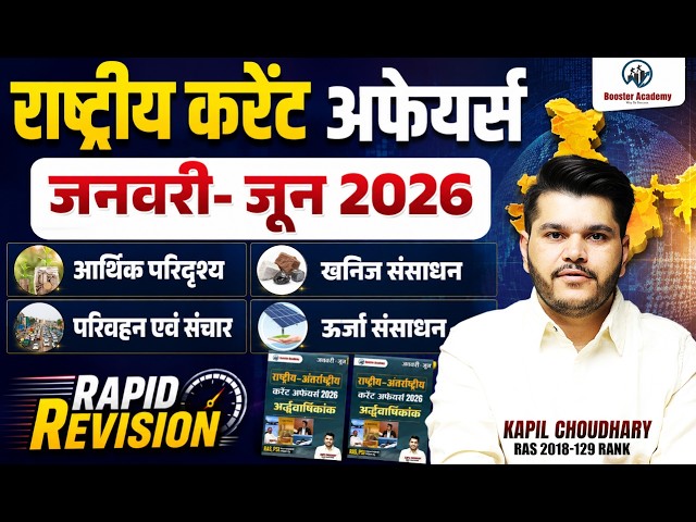 National Current Affairs 2026 | राष्ट्रीय करंट अफेयर्स 2026 (जनवरी–जून) | Kapil Choudhary Sir