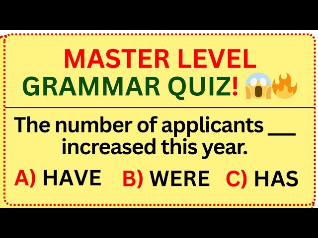 🎓🔥 Master-Level English Grammar Quiz | Most Students Fail This Grammar Quiz! ❌📖
